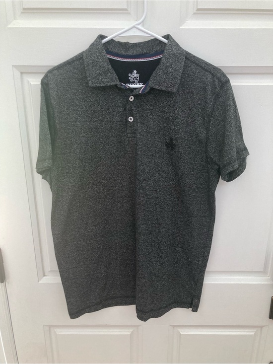 Rugby University Other - Men's Dark Gray Heather Polo Shirt with Embroidered Crest
